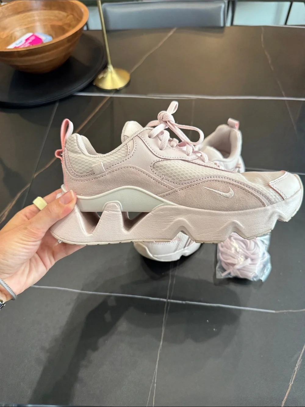 Nike Women's Light Pink Mesh Athletic Sneakers